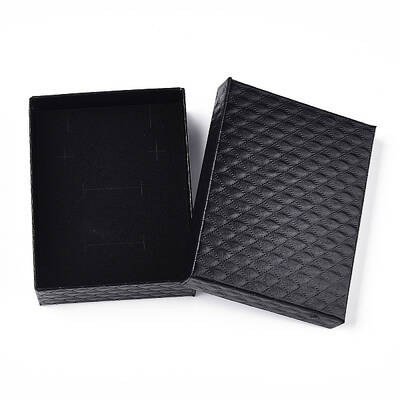 Rhombus Textured Cardboard Jewelry Boxes