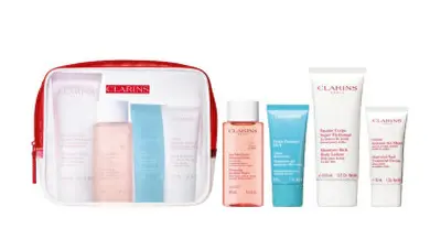 Clarins Set Regalo Idratante Essenziale Per La Cura Del Corpo E Della Pelle Dalla Testa Ai Piedi