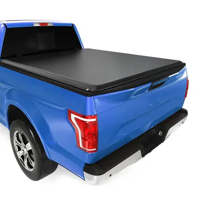 YITAMOTOR® 2017-2025 Ford F-250 F-350 F250 F350 Super Duty Soft Roll Up Tonneau Cover, Styleside 6.75 ft Bed