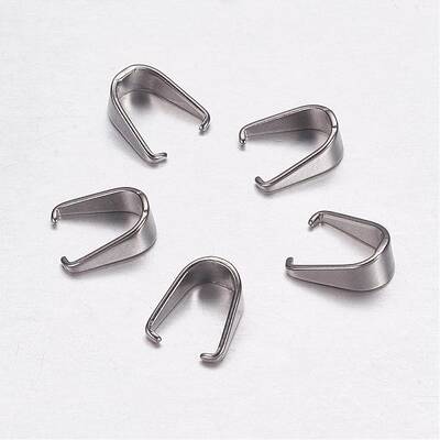 Tarnish Resistant 304 Stainless Steel Snap on Bails