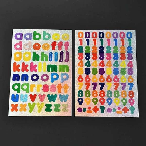 2Pcs Waterproof PVC Laser Adhesive Stickers Set