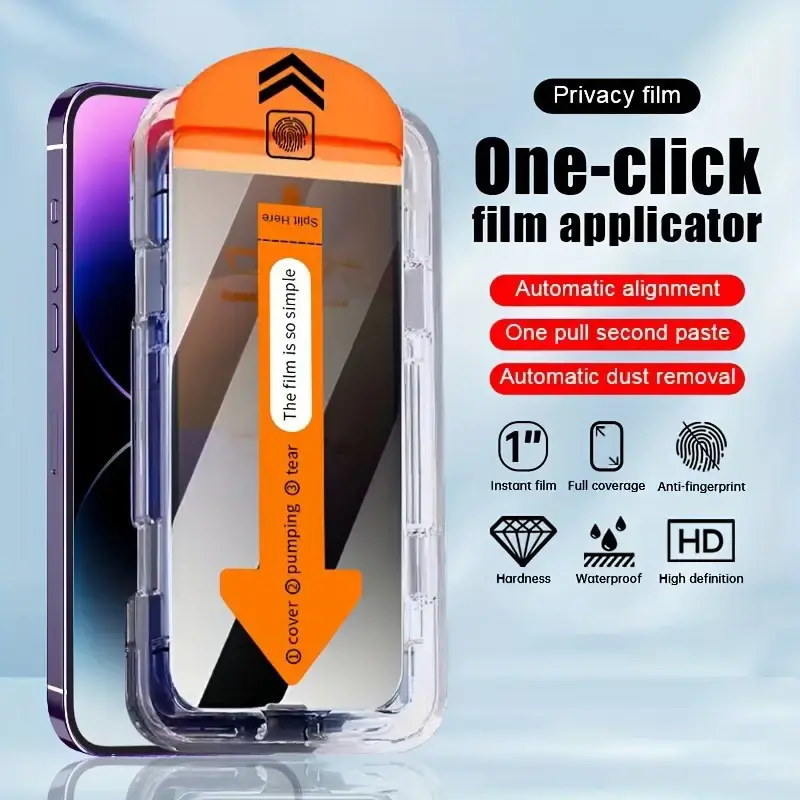 Tempered Glass Screen Protector Anti-Spy Tmpered Film for iPhone 16 Pro Max 15 Plus 14 13 12 11 XS XR E Models Scratch And Sh...