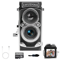 Chuzhao Digital Vintage Mini Camera, 1080P FHD Video, 12MP Autofocus, Point and Shoot Digital Camera with 32GB Card, Compact ...