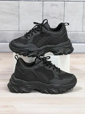 Fashionable Plain Lace-up Front Low Top Pu Leather Walking Running Comfy Designer Sneakers, New Trend All-match Designer Snea...