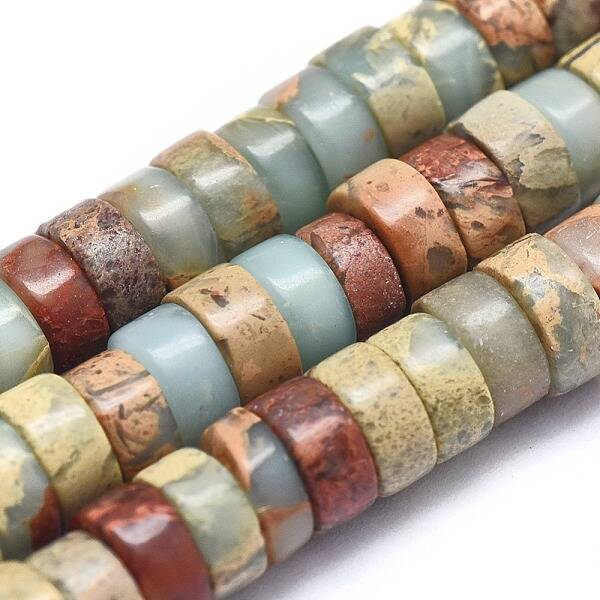 Natural Aqua Terra Jasper Beads Strands