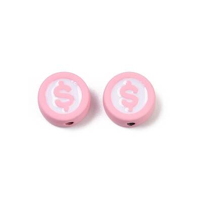 Spray Painted Alloy Beads