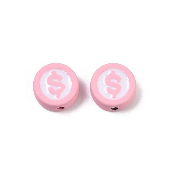 Spray Painted Alloy Beads