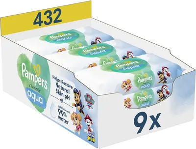 Pampers Harmonie Aqua Paw Patrol 432-piece baby wipes