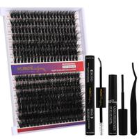 Wleec Beauty 3D-Multi-layered Lash Extension Kit 60D 80D Thick Lash Clusters, 40D 50D 3D-Multi-layered Lash Clusters Wispy wi...