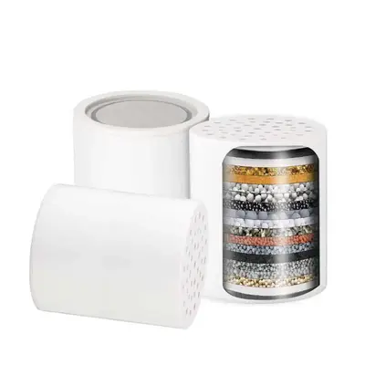 18 Stage Shower Head Filter Replacement Cartridge (3 Counts), Hard Water Remove Chlorine with Vitamin C and Clean Remove Fluo...