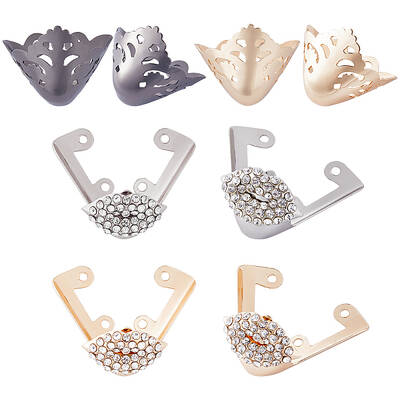 4 Pairs 4 Style Alloy Toe Cap Covers