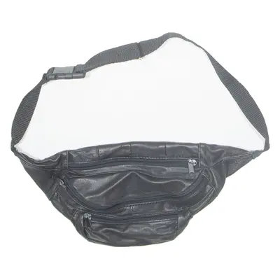 Mens Bum Bag Black Leather 90s