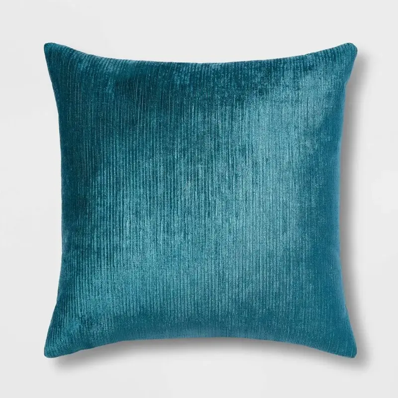 Oversized Velvet Rib Textured Square Throw Pillow - Threshold