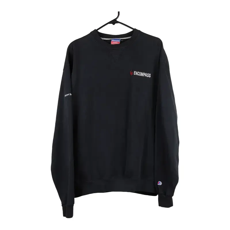 Champion Sweatshirt - XL Black Cotton Blend