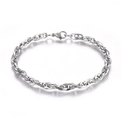 Tarnish Resistant 304 Stainless Steel Rope Chain Bracelets