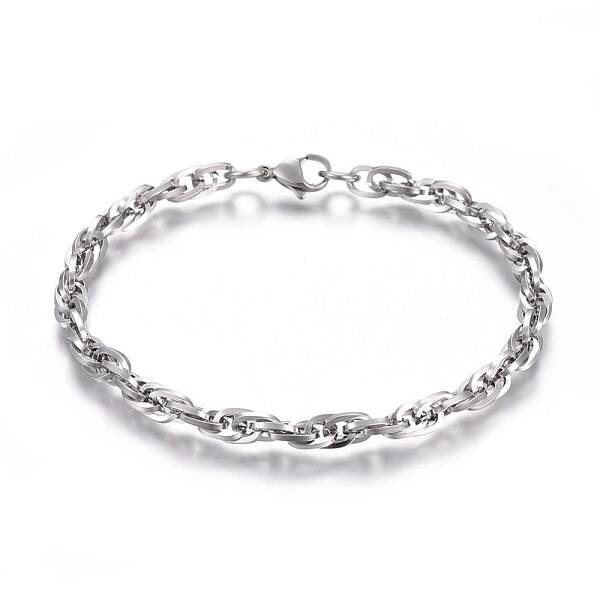 Tarnish Resistant 304 Stainless Steel Rope Chain Bracelets