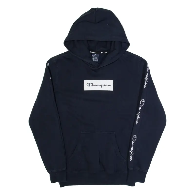 CHAMPION Mens Blue Hoodie S