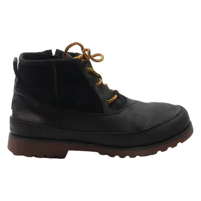 UGG Lace-Up Boots Black Leather Womens UK 5