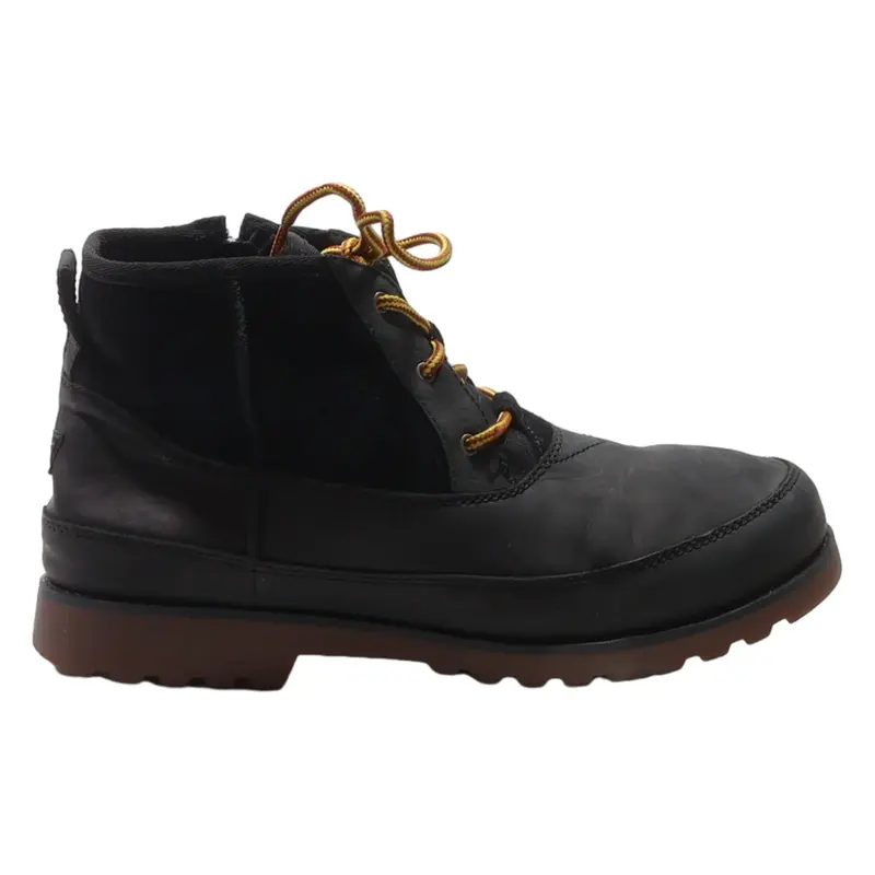 UGG Lace-Up Boots Black Leather Womens UK 5