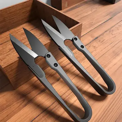 Carbon Steel U-shaped Scissors, 2pcs/pack Office Cutting Scissors, Office Stationery & Supplies for Home School Office
