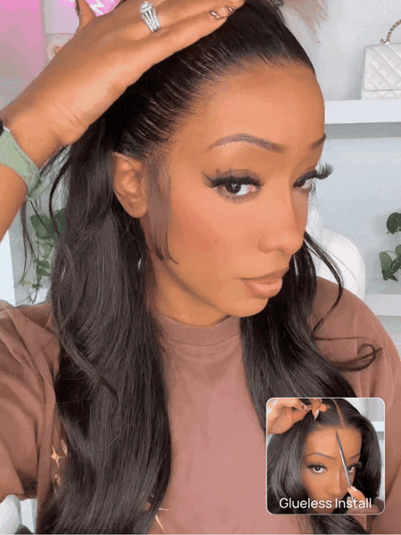 Nadula Flash Sale 3D Body Wave Put on and Go Glueless Wig 7x5 Bye Bye Knots and 13x4 Pre-everything Pre-bleached Human Hair W...