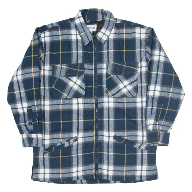 WORKER Insulated Lumberjack Jacket Blue Plaid Mens S