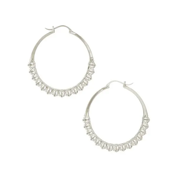 Calla  Hoops Silver Medium | Size: 2 in.