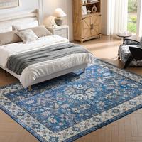 VIPfree Retro Bohemian 8*10FT Area Rugs , Non-Slip Foldable Washable Rugs for Living Room, Entryway, Bedroom, Kitchen and Cor...