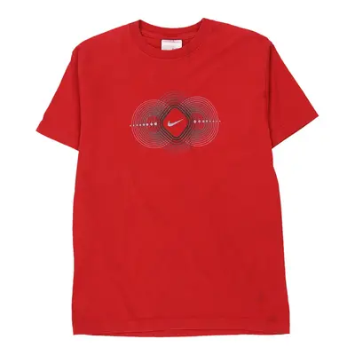 Age 14-16 Nike Graphic T-Shirt - Large Red Cotton