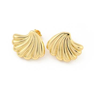 Rack Plating Brass Stud Earrings