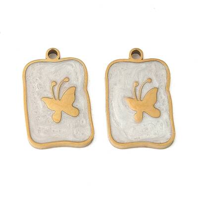 304 Stainless Steel Enamel Pendants