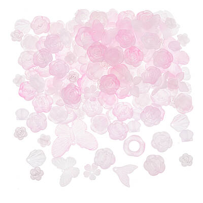 10Sets 200G Transparent Acrylic Frosted Beads