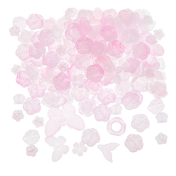 10Sets 200G Transparent Acrylic Frosted Beads