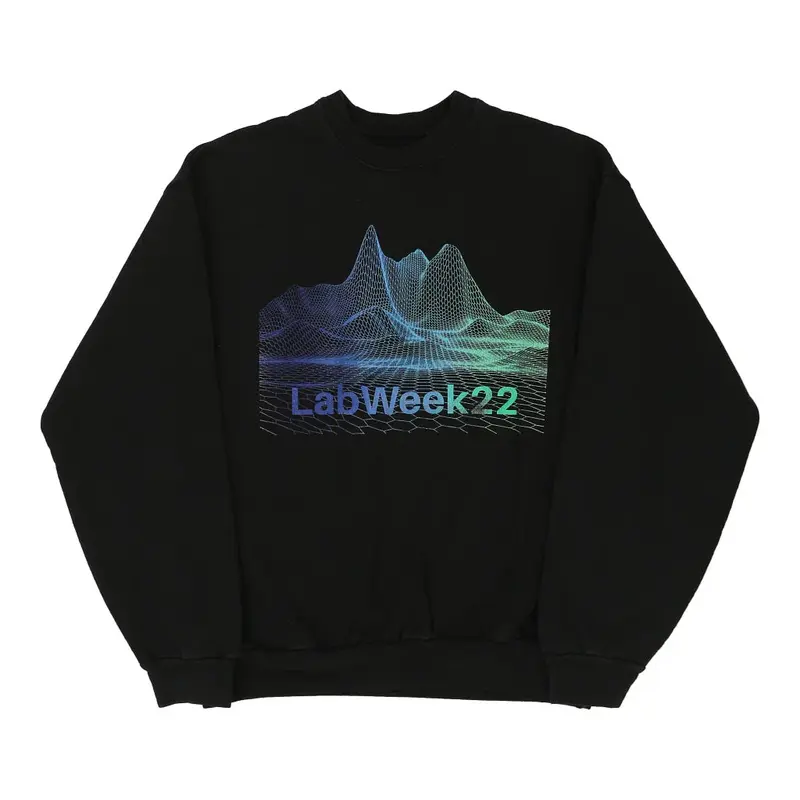 Lab Week 22 Unbranded Sweatshirt - Large Black Cotton Blend