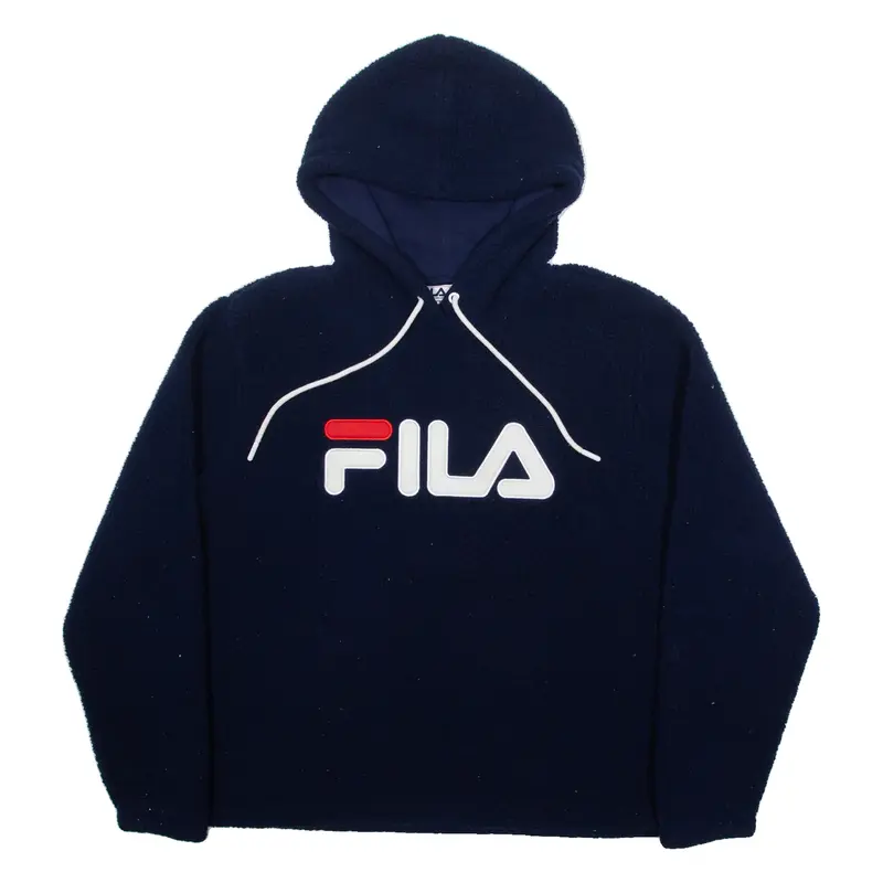 FILA Fleece Mens Blue Hoodie XL