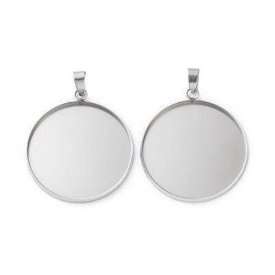304 Stainless Steel Pendant Cabochon Settings