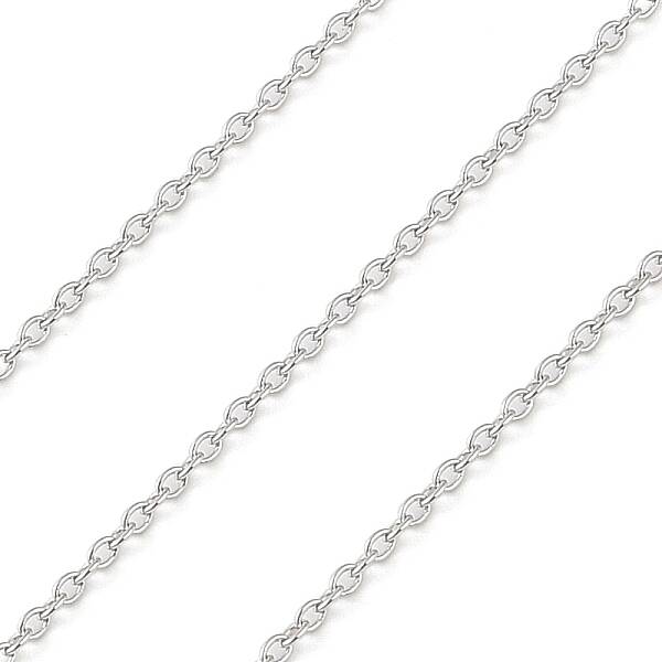 Anti-Tarnish Rhodium Plated 925 Sterling Silver Cable Chains