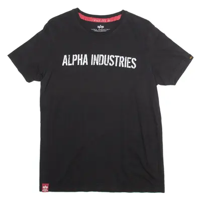 ALPHA INDUSTRIES Mens T-Shirt Black M