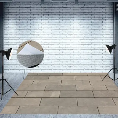 Brown Paving Stones Pattern Fabric Floor Backdrop - Aperturee