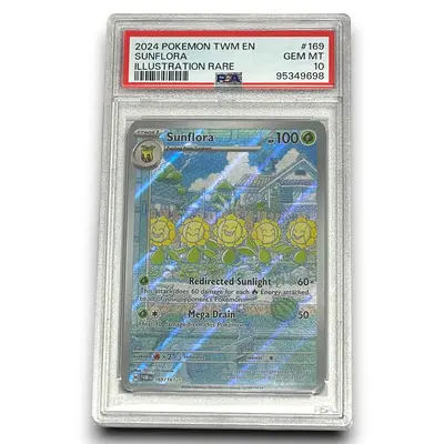 PSA 10 Sunflora Illustration Rare Pokemon Twilight Masquerade (TWM) #169 English Qty 1 Graded GEM MINT