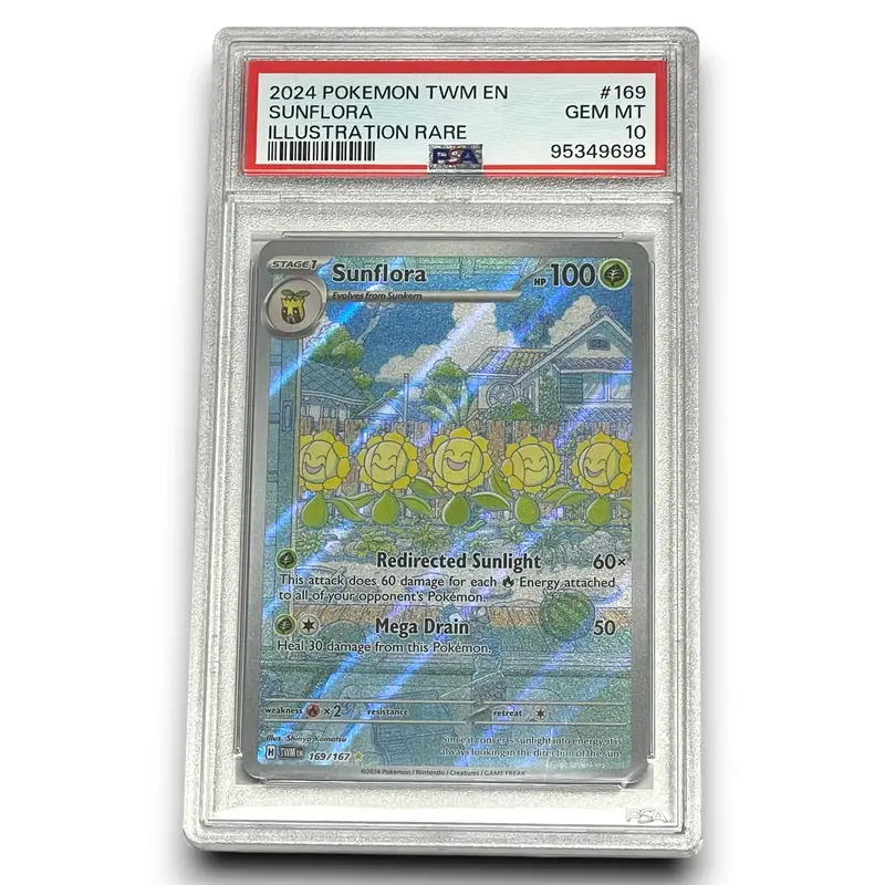 PSA 10 Sunflora Illustration Rare Pokemon Twilight Masquerade (TWM) #169 English Qty 1 Graded GEM MINT