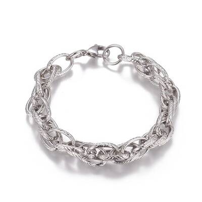 Tarnish Resistant 304 Stainless Steel Rope Chain Bracelets