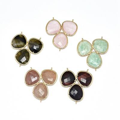 Natural Mixed Gemstone Chandelier Component Links