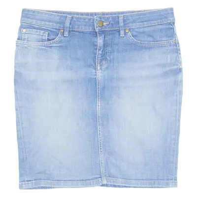 TOMMY HILFIGER Womens Straight Skirt Blue Short Denim M