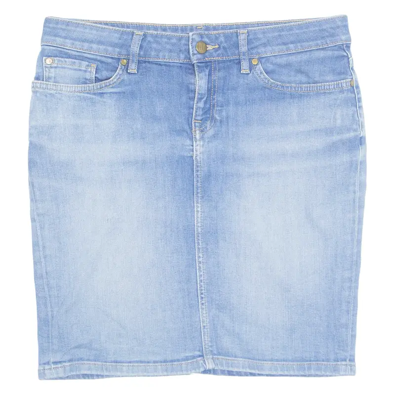 TOMMY HILFIGER Womens Straight Skirt Blue Short Denim M