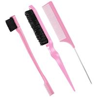 Hair Styling Brush Set, 3 Counts/set Straight and Curly Hair Brush, Hair Comb & Brush Set, Professional Hair Styling Tool for...