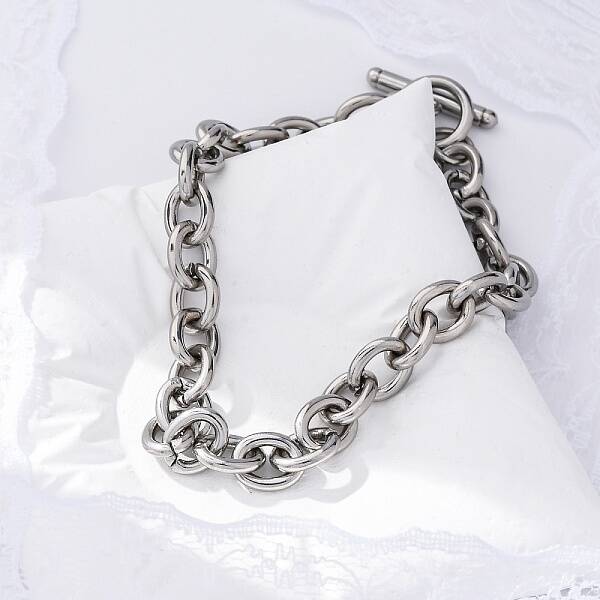 Tarnish Resistant 304 Stainless Steel Cable Chain Bracelets