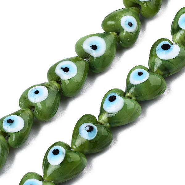 Handmade Evil Eye Lampwork Beads Strands