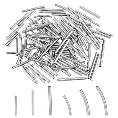 120Pcs 6 Style 304 Stainless Steel Tube Beads