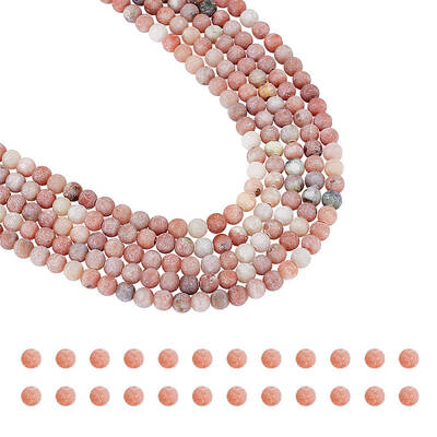 5 Strands Natural Marble and Sesame Jasper/Kiwi Jasper Beads Strands